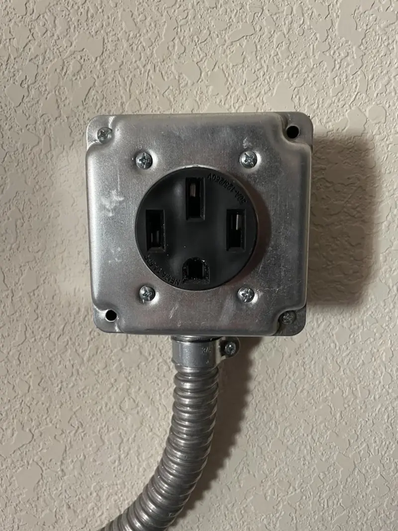 NEMA 14-50 outlet installed for Electrical Panel Upgrade in Scotia